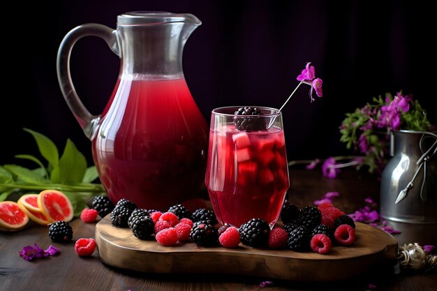 Berry blissful elixir homemade fruit juice