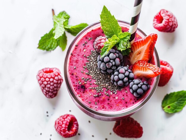 Berry Chia Seed Smoothie