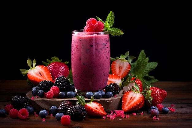 Berrylicious smoothie creation homemade fruit juice