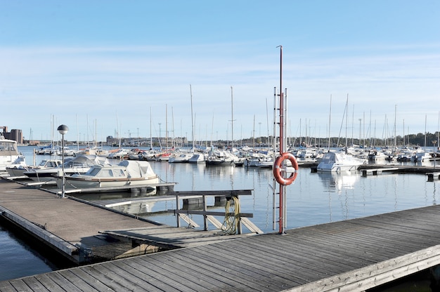 Photo berth marina in the centre of helsinki, finland 