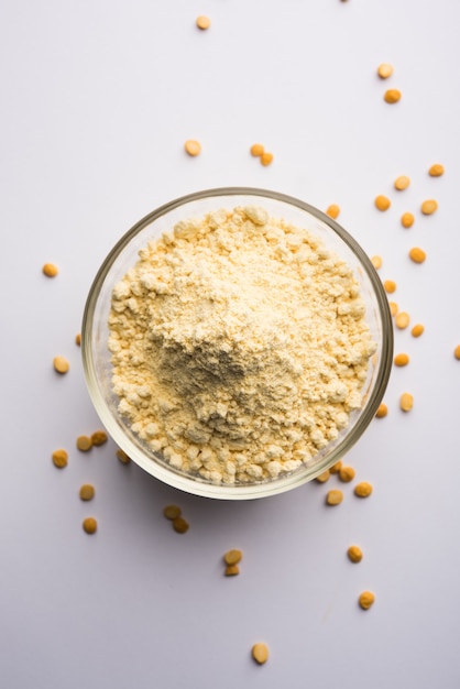 Besan, Gram or chickpea flour is a pulse flour made from a variety of ground chickpea known as Bengal gram. popular ingredient for Pakora, pakoda or bajji snack