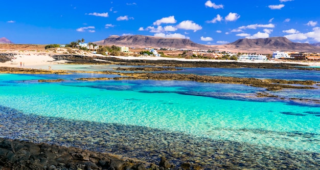 Best beaches of Fueteventura  beautiful La Concha in El CotilloCanary islands