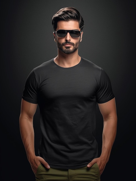 Best Black TShirt Mockup for Men High Quality