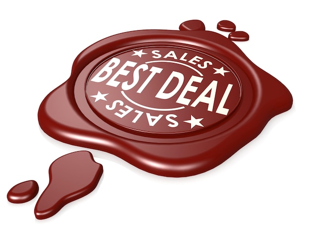 Best deal red wax seal isolated