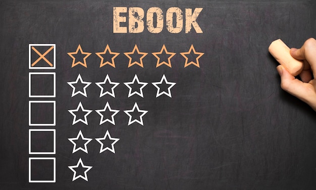 Best ebook five golden stars on Chalkboard