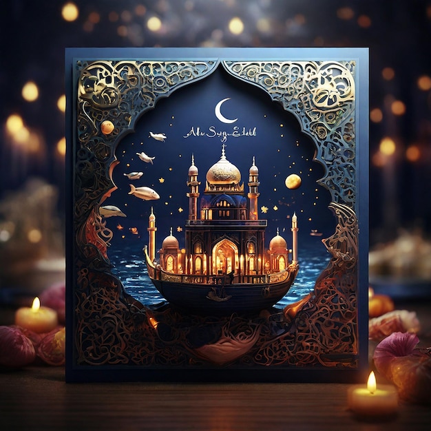 Best Eid Card design photo