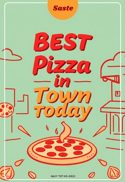 Best pizza in town today best deal social media template design