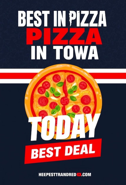 Best pizza in town today best deal social media template design