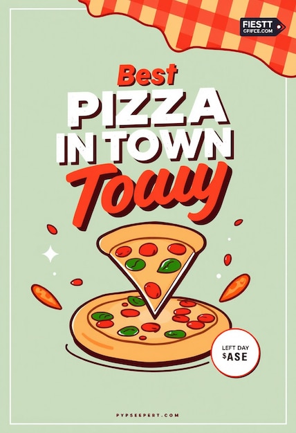 Best pizza in town today best deal social media template design