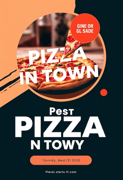 Photo best pizza in town today best deal social media template design