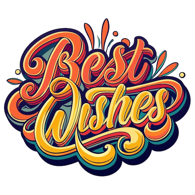 Photo best wishes leeting vector illustration