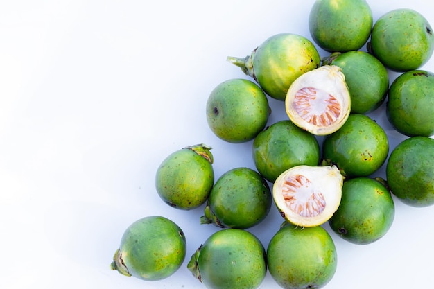 Betel nuts on white background