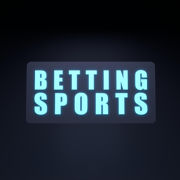 Betting banner Sports betting 3d render illustration