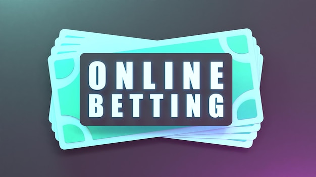 Betting banner Sports betting 3d render illustration