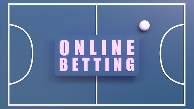 Betting banner Sports betting 3d render illustration