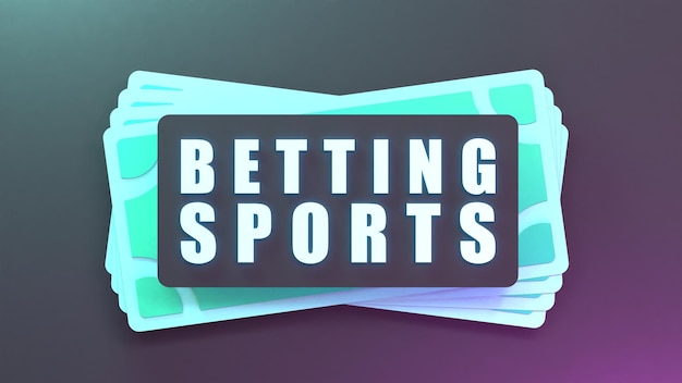 Betting banner Sports betting 3d render illustration