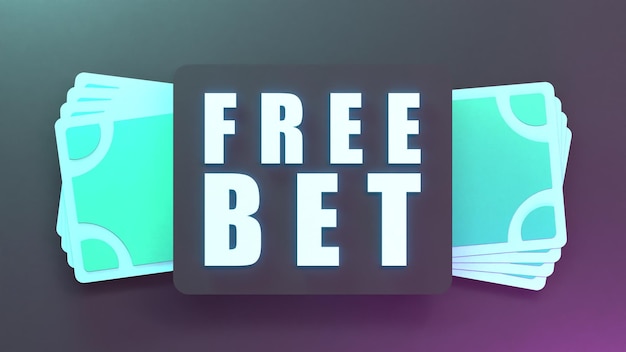 Betting banner Sports betting 3d render illustration