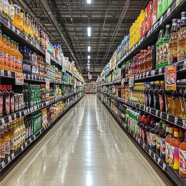 Beverage aisle with soft drinks and juices3