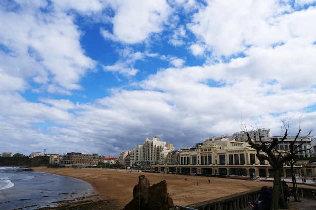 The Biarritz city and its famous sand beaches