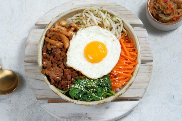 bibimbapKorean spicy salad with rice bowl  traditionally Korean food style