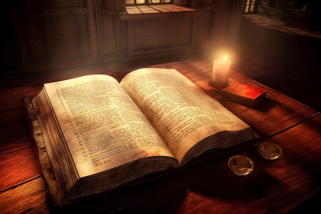 Bible ancient table Generate Ai