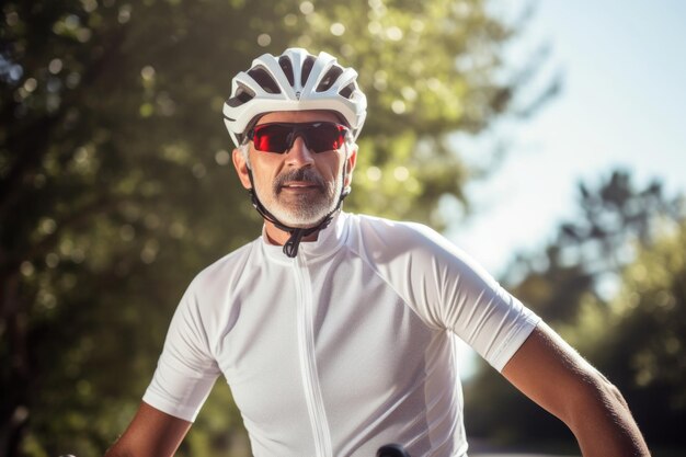 Photo bicycle cycling portrait outdoors