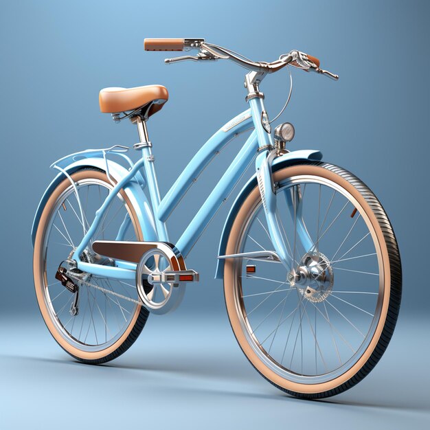 Bicycle icon isolated 3d render illustration