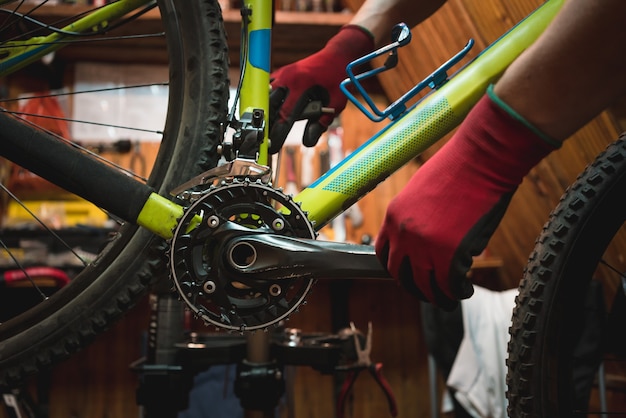 Bicycle mechanic bike service repairing