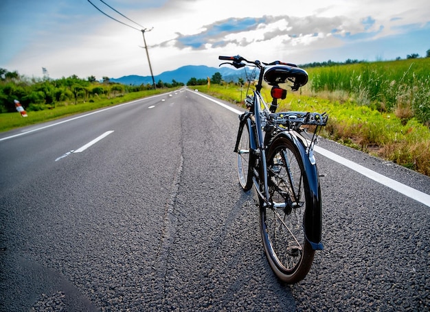 bicycle on road ai generated