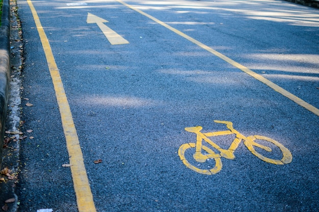 Bicycle Sign on The Road