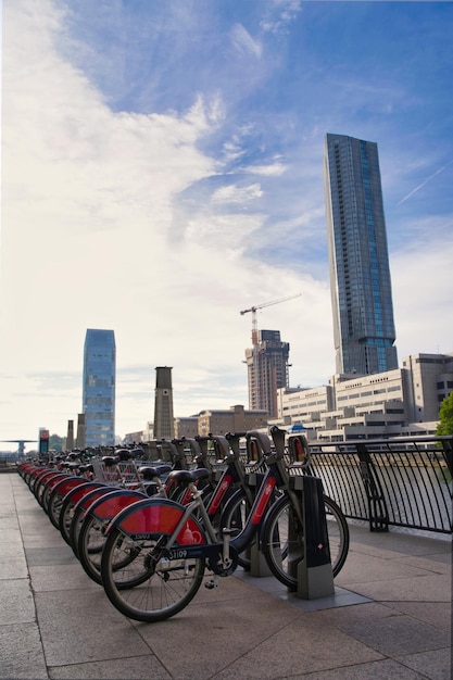 Bicycles in the city of london