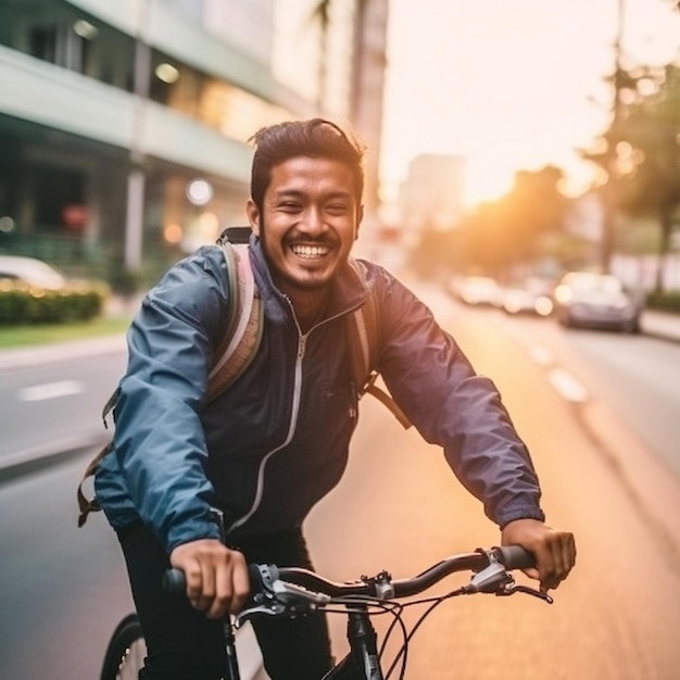 bicyclist man model