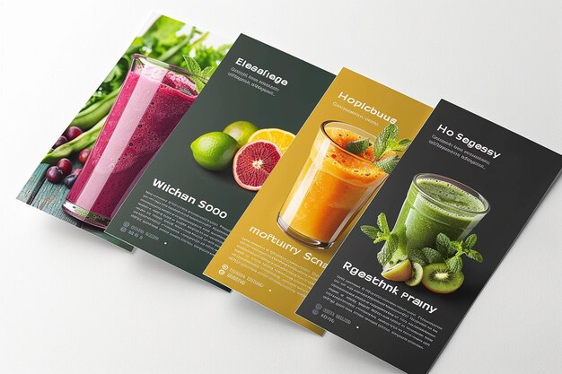 Photo bifold smoothie brochures