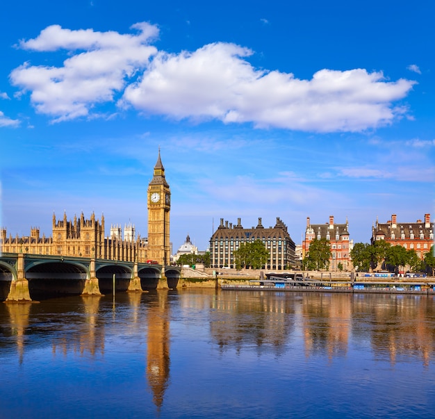 Big Ben Clock Tower and thames river London