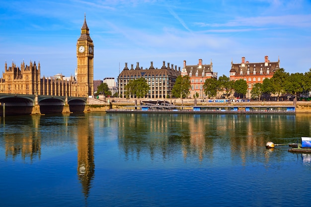 Big Ben Clock Tower and thames river London