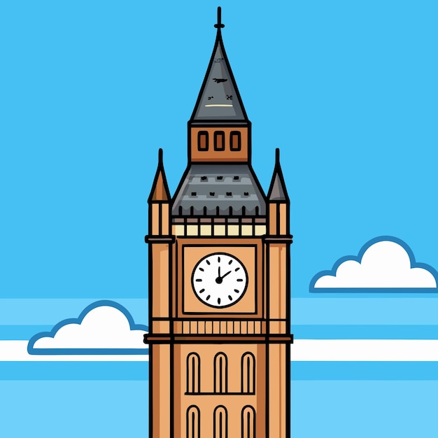 Photo big ben in london uk cut out and isolated