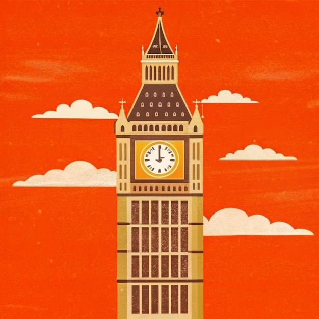 Photo big ben in london uk cut out and isolated