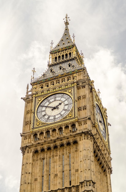 The Big Ben part of the Houses of Parliament and iconic landmark of London UK