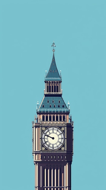 Photo big bens majestic clock face a symbol of londons timeless charm