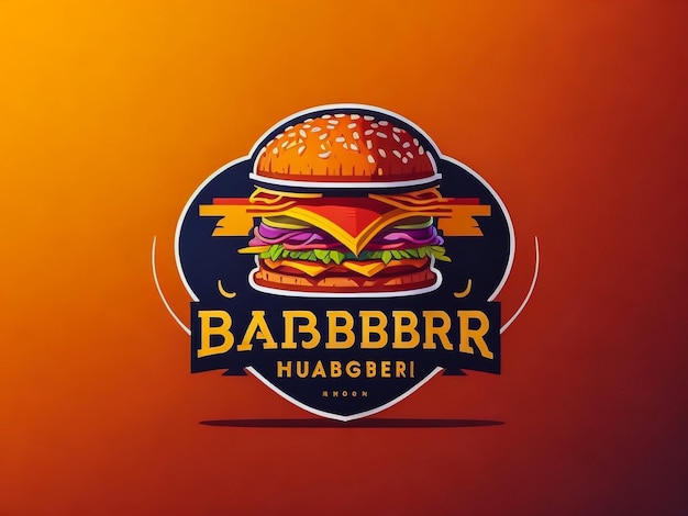 Big burger icon design vector template Big burger logo for your cafe or resturant Fast food logo c