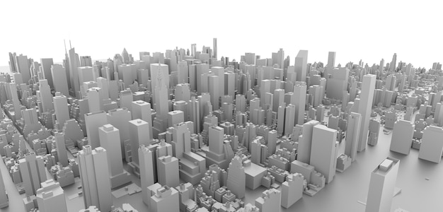 Photo big city capital tall buildings 3d illustration