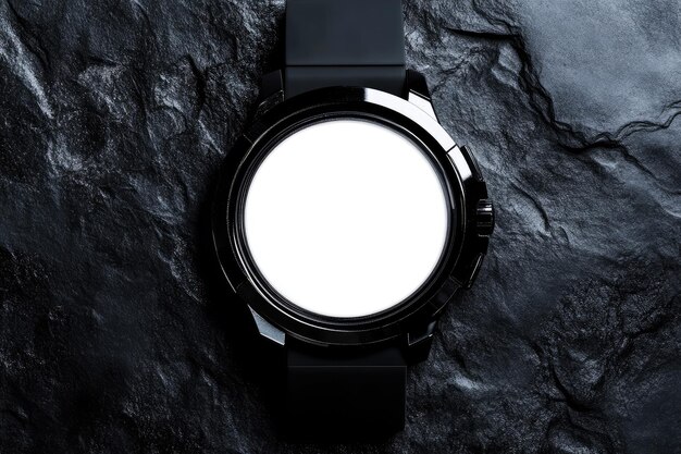 Photo big conceptual smart watch on a black background