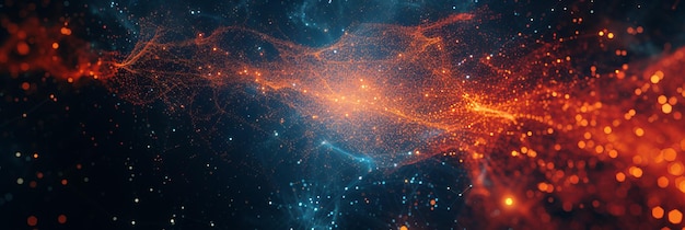 Big data analysis abstract background visualizing data as a nebula where clusters