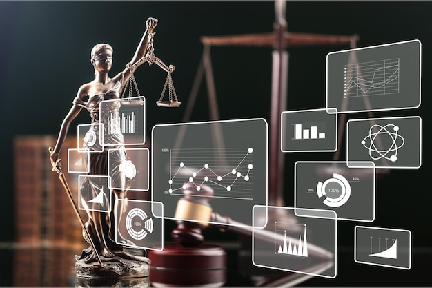 Big data law justice analytics concept