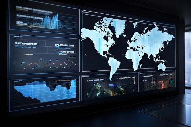 Big datat analysis Infographic on the screen Generative AI