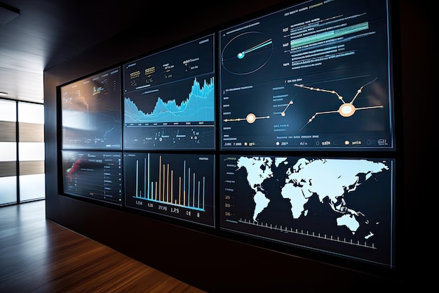 Big datat analysis Infographic on the screen Generative AI