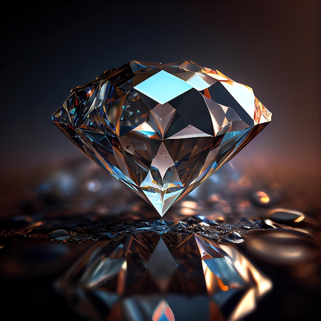 A big diamond on luxurious background