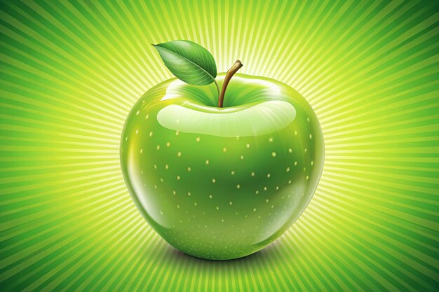 Photo big green apple for fresh fruit image