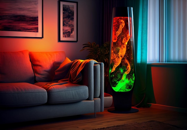 Big lava lamp in the apartment