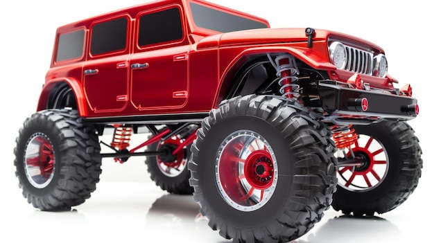 Big metal red toy car offroad industries transportation